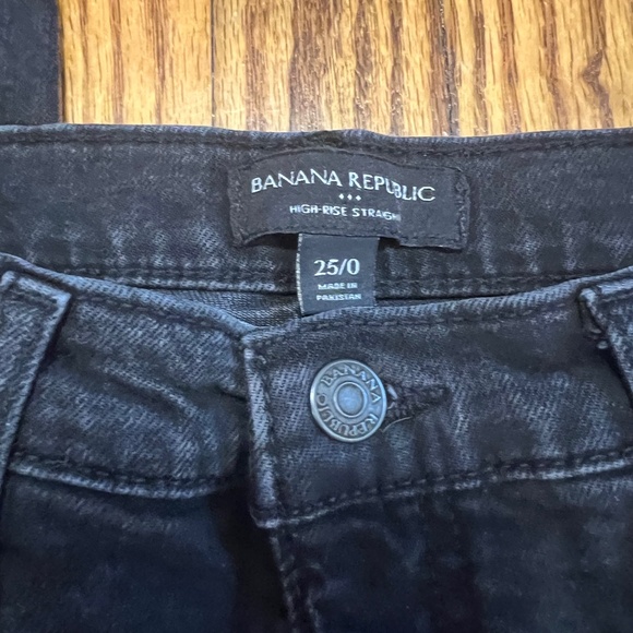 Banana Republic High Rise Straight Black Jeans 25/0 - Picture 3 of 3